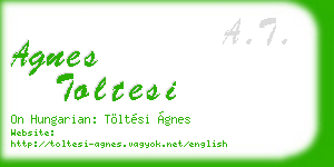agnes toltesi business card